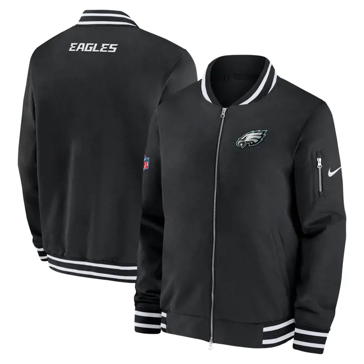 Blouson de coach bomber NFL Philadelphia Eagles Nike 24 BLK