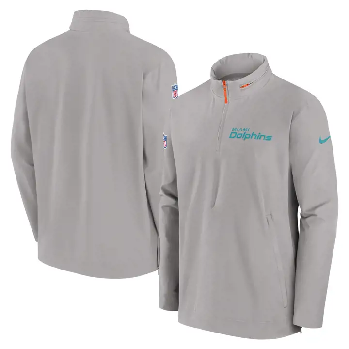 Veste légère d'entraîneur Miami Dolphins NFL Nike 24 ANTHRACITE