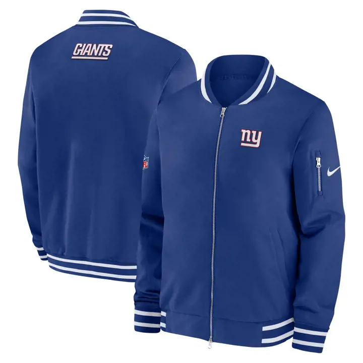 Veste bomber Nike Coach NFL New York Giants 24 BLEU