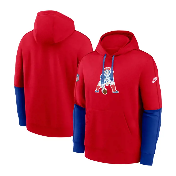 New England Patriots NFL Nike Sweat à Capuche Club Alt 24 ROUGE