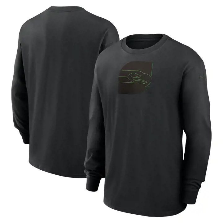 T-shirt Seattle Seahawks NFL Nike Edge Max Manches Longues 24 Noir