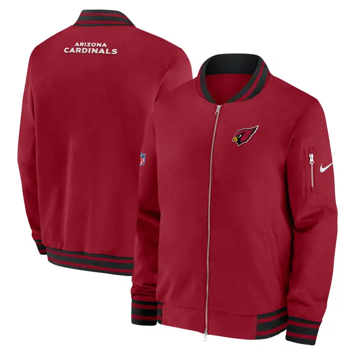 Veste Aviateur NFL Nike Coach Arizona Cardinals 24 ROUGE