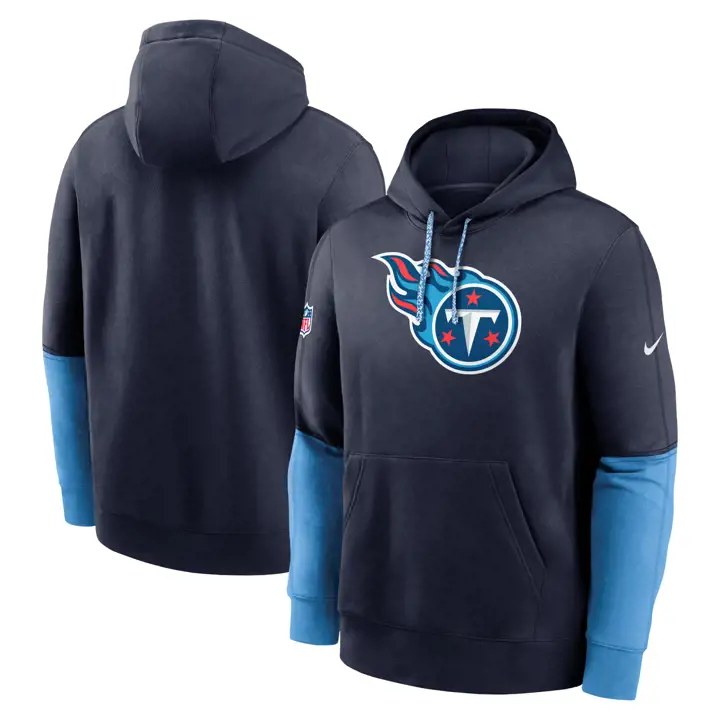 Tennessee Titans NFL Nike Sweat à capuche officiel Team Issue Club 24 Marine