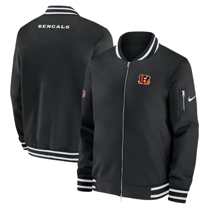 Veste bomber Cincinnati Bengals NFL Nike Coach 24 BLK