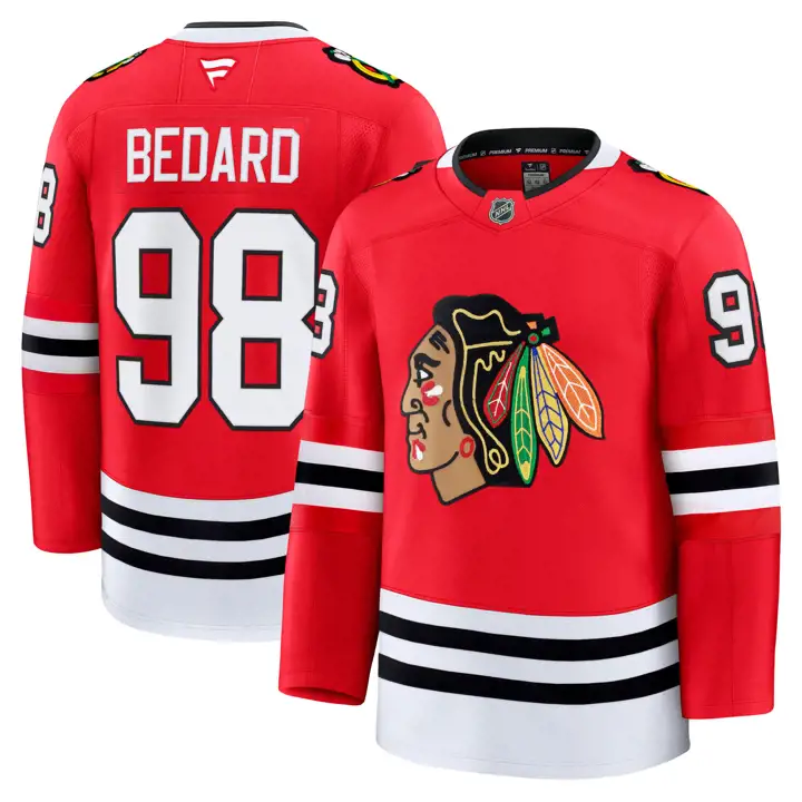 Maillot de joueur NHL Chicago Blackhawks Premium Connor Bedard R