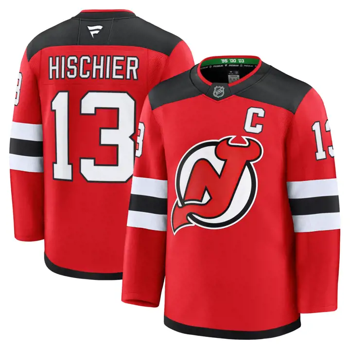 Maillot de joueur premium NHL des Devils du New Jersey Nico Hischier RE