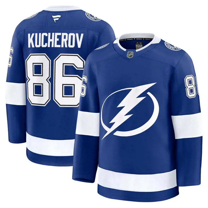 Maillot de joueur premium LNH du Lightning de Tampa Bay Nikita Kucherov