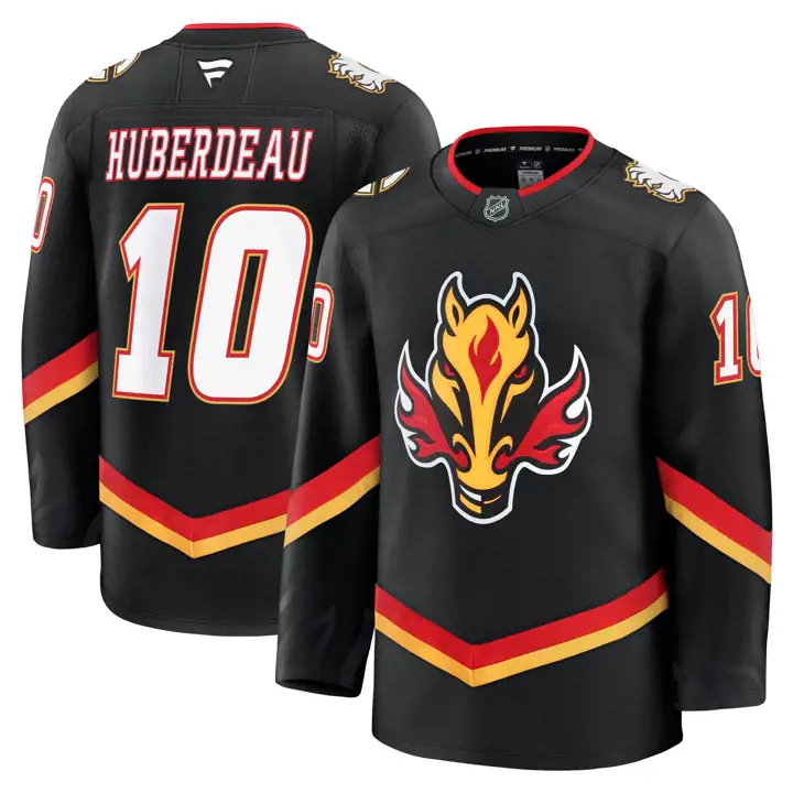 Maillot alternatif de joueur Premium LNH Jonathan Huberdeau des Flames de Calgary