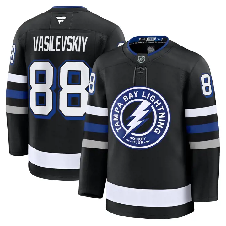 Maillot alternatif de joueur premium de la LNH Tampa Bay Lightning Andrei Vas