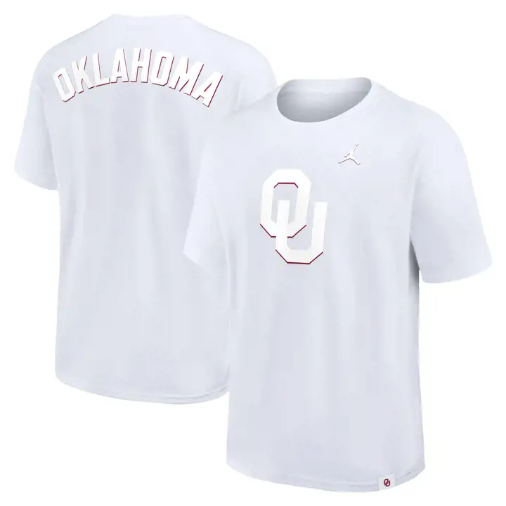 T-SHIRT OKLAHOMA SOONERS NCAA MAX 90 MC 24 BLANC