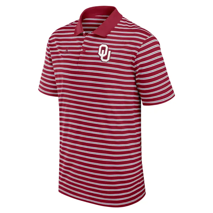 POLO RAYÉ PRIMETIME OKLAHOMA SOONERS NCAA 24 ROUGE CARMIN/BLANC