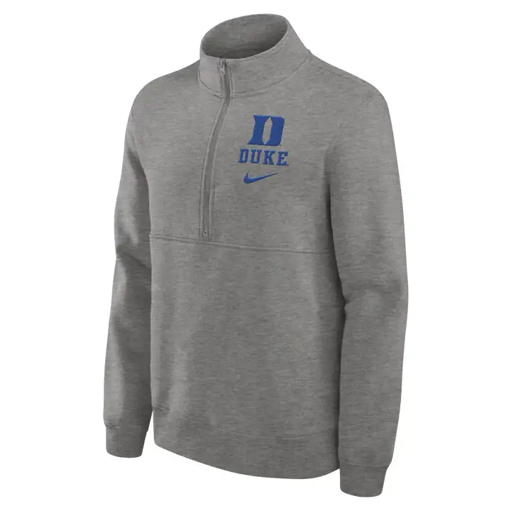 DUKE BLUE DEVILS NCAA Club Fleece 1/2 Zip Pullover 24 DKGRY