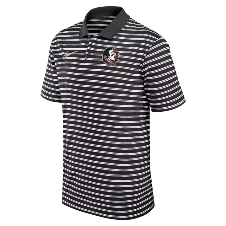 POLO RAYÉ PRIMETIME NCAA DES SEMINOLES DE FLORIDA STATE 24 NOIR/BLANC