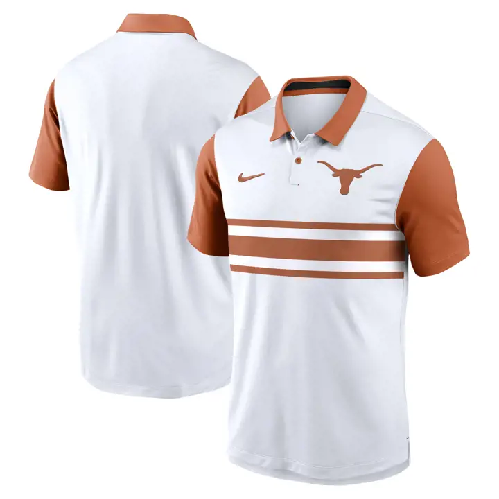 POLO VAPOR PRIMETIME NCAA TEXAS LONGHORNS 24 BLANC/ORANGE