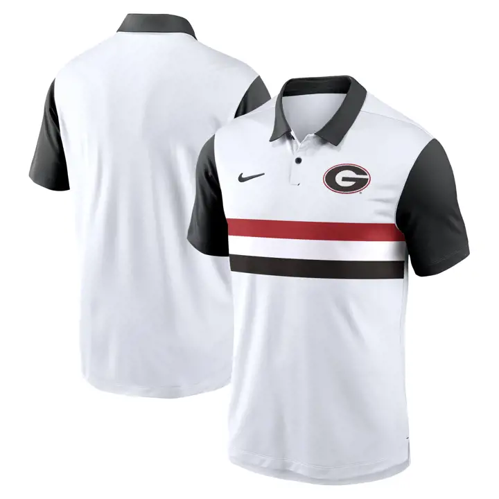 GEORGIA BULLDOGS NCAA PRIMETIME VAPOR POLO 24 BLANC/NOIR