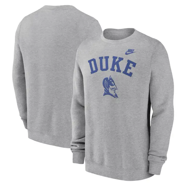DUKE BLUE DEVILS NCAA CLASSIC ARCH LEGACY CREW 24 DKGRY