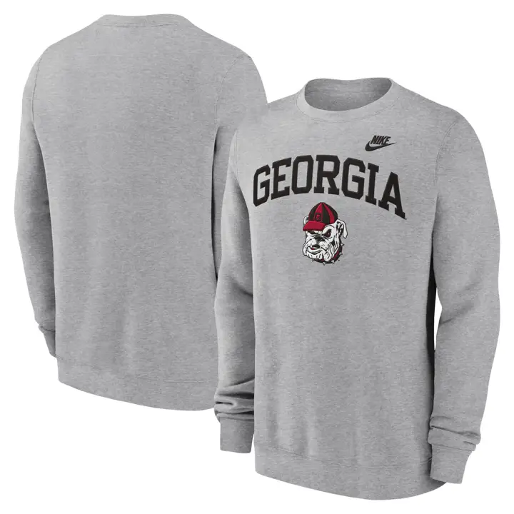 GEORGIA BULLDOGS NCAA CLASSIC ARCH LEGACY CREW 24 GRIS FONCÉ