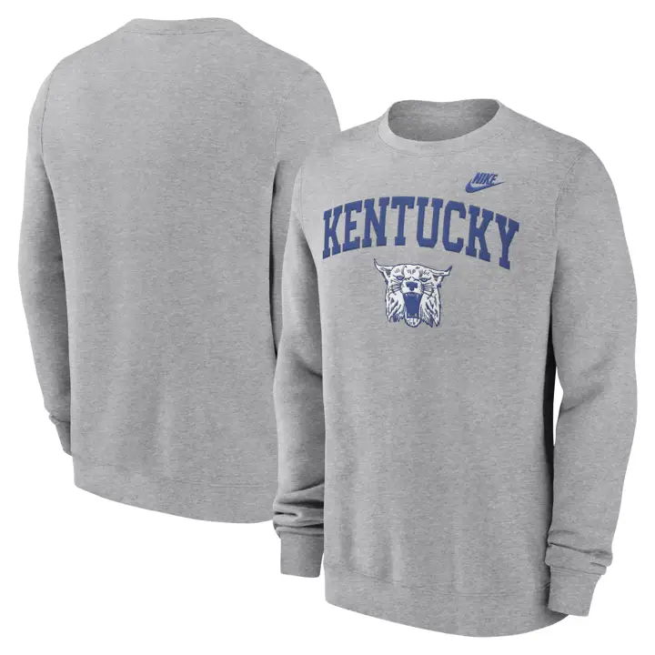 KENTUCKY WILDCATS NCAA CLASSIC ARCH LEGACY CREW 24 GRIS FONCÉ