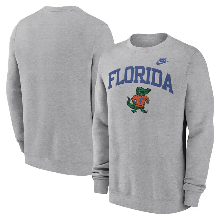 FLORIDA GATORS NCAA CLASSIC ARCH LEGACY CREW 24 DKGRY