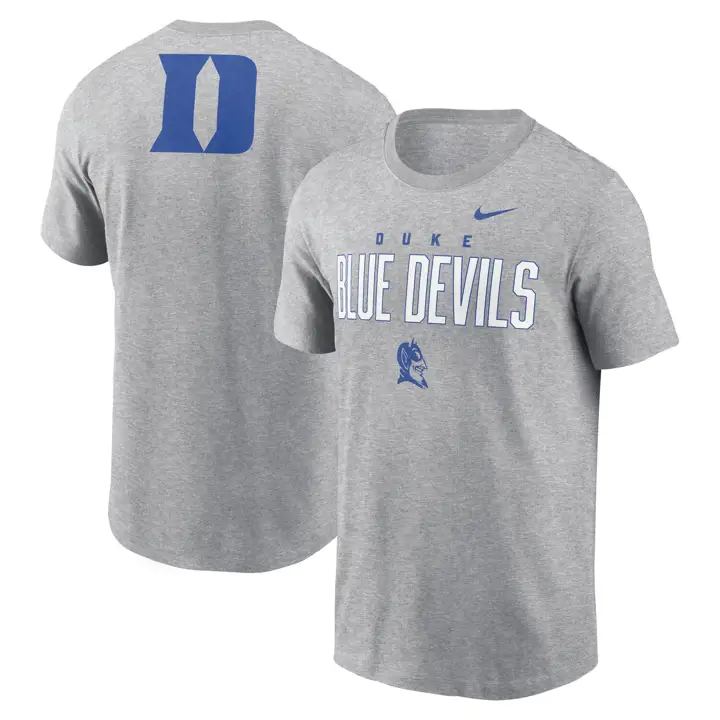T-SHIRT EN COTON MASCOTTE 2 FRAPPES DUKE BLUE DEVILS NCAA 24 DKGRY