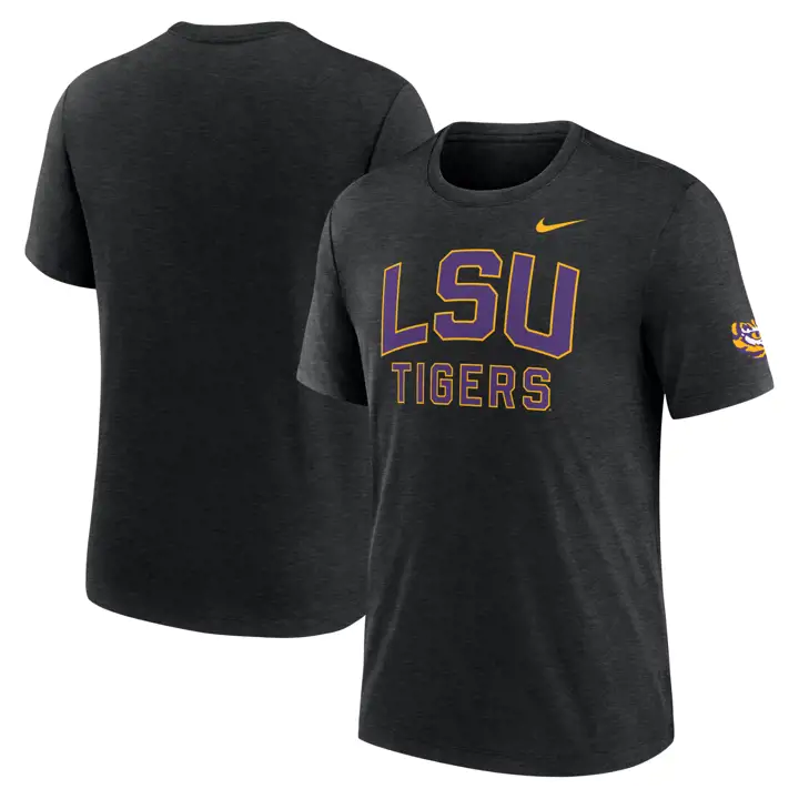 T-shirt L.S.U. NCAA TRIBLEND COLLEGIATE BLOCK 24 noir