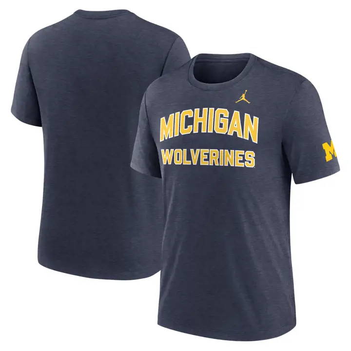 T-SHIRT EN TRI-MÉLANGE COLLEGIATE BLOCK NCAA MICHIGAN WOLVERINES 24 NA