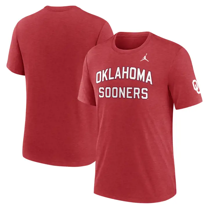 TEE ROUGE À BLOCS COLLÉGIAUX TRIBLEND OKLAHOMA SOONERS NCAA 24