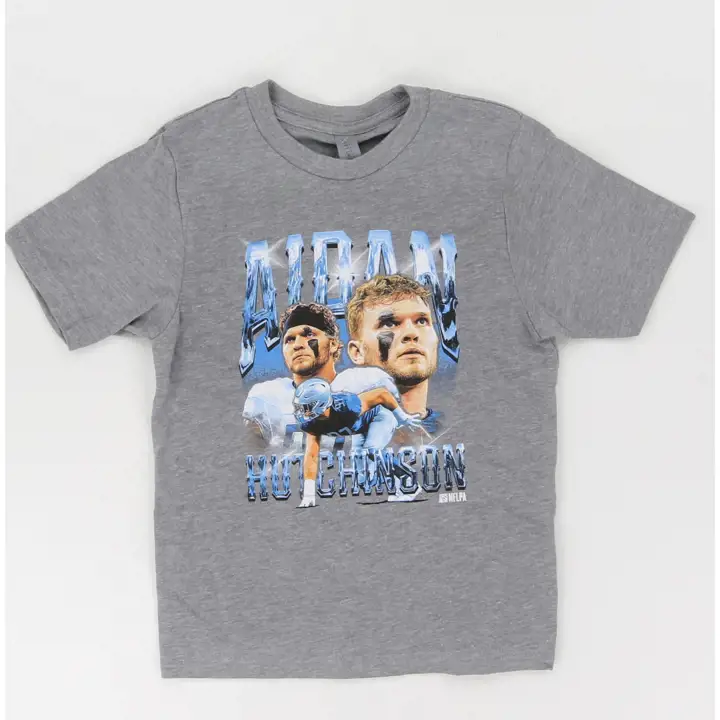 Detroit Lions NFL T-shirt vintage enfant Aidan Hutchinson gris