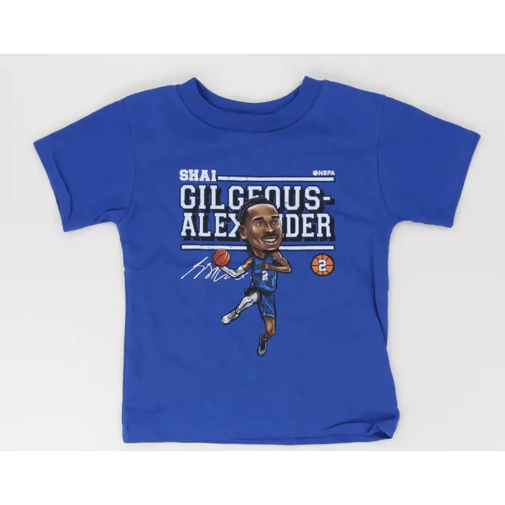 T-Shirt de dessin animé OKC Thunder NBA pour tout-petit Shai Gilgeous-Alexander
