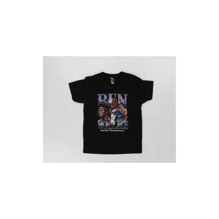 T-shirt enfant vintage NBA Detroit Pistons Ben Wallace noir