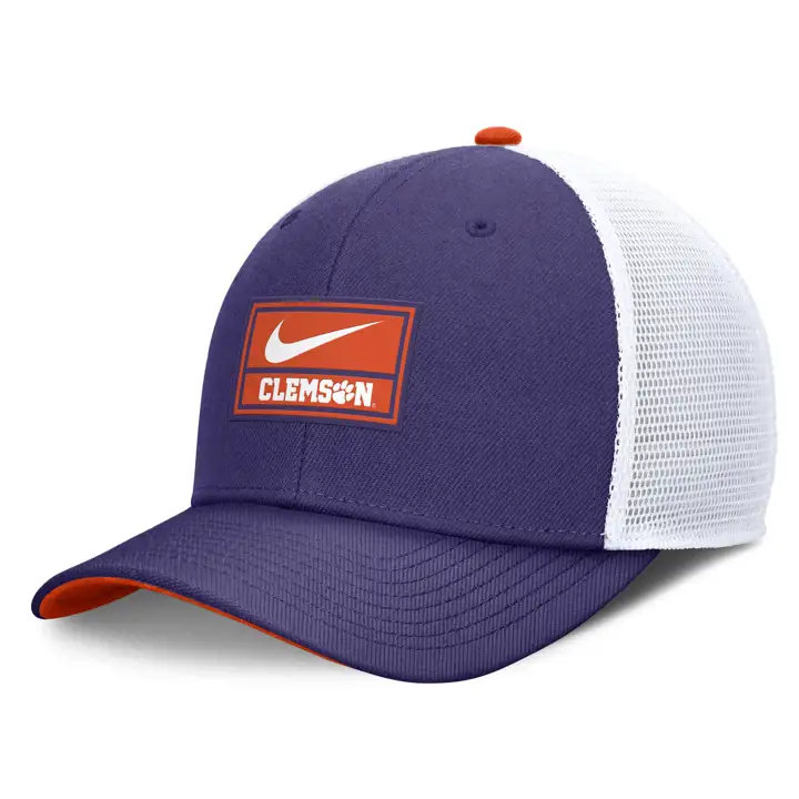 Clemson Tigers 24 NCAA NK Trucker de bordure PUR/BLC