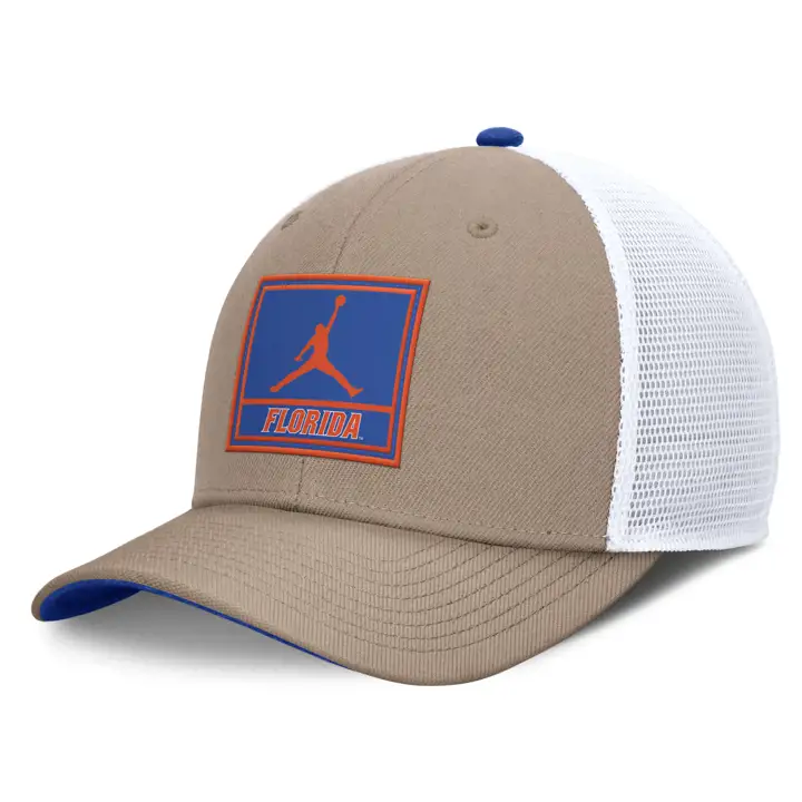 Florida Gators 24 NCAA NK Sideline Trucker KHA/WHT