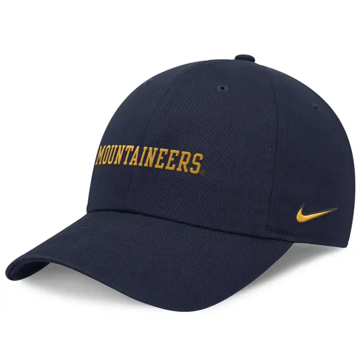 Casquette Club de bord de terrain NCAA NK WVU Mountaineers Bleu marine