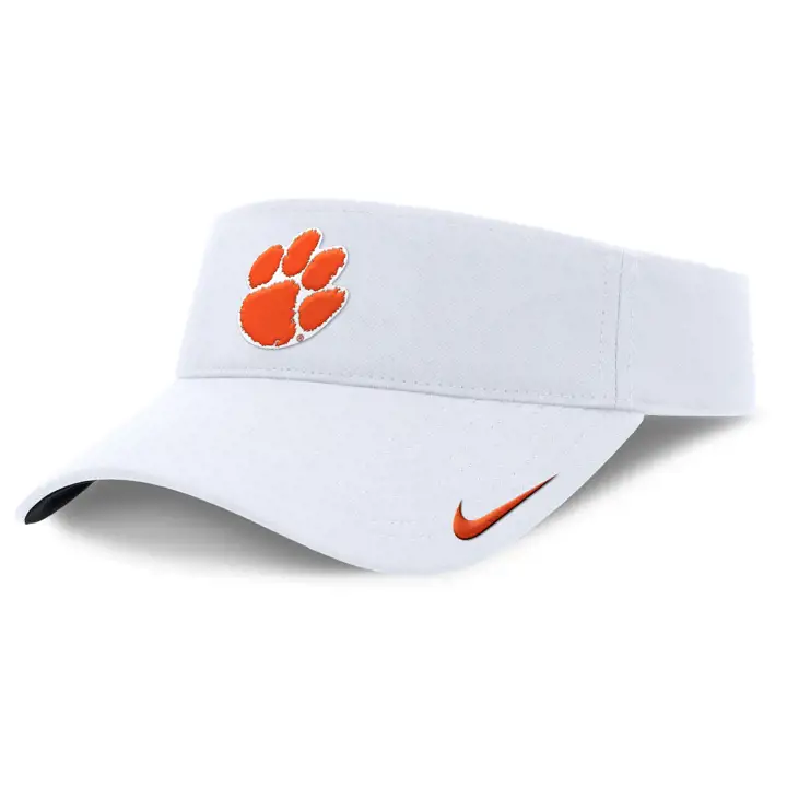 Clemson Tigers Visière de bord de terrain NK NCAA 24 WHT