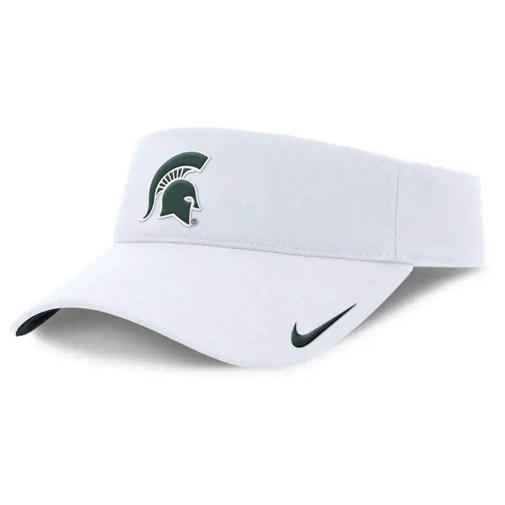 Michigan State Spartans 24 NCAA Visière de bord de terrain NK BLANC