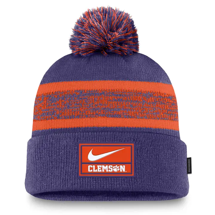 Clemson Tigers 24 NCAA NK Peak Sideline Pom Knit VIO