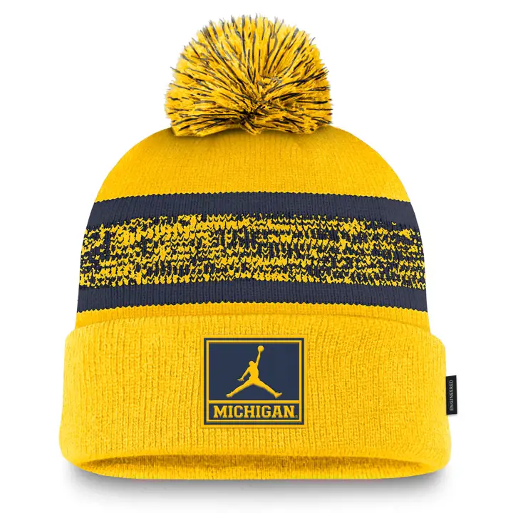 Michigan Wolverines 24 NCAA NK Peak Sideline Pom Knit GL