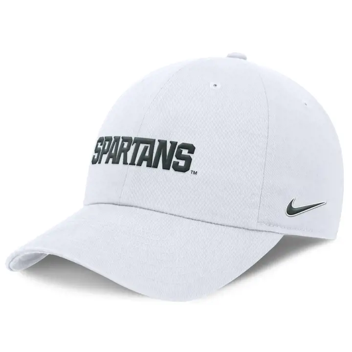 Casquette de club Michigan State Spartans 24 NCAA NK Sideline WHT