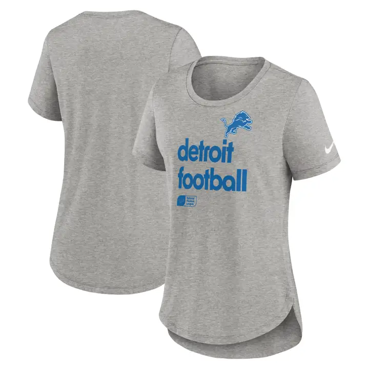 T-shirt Nike Triblend Manches Courtes Femme NFL Detroit Lions 24 GRICL