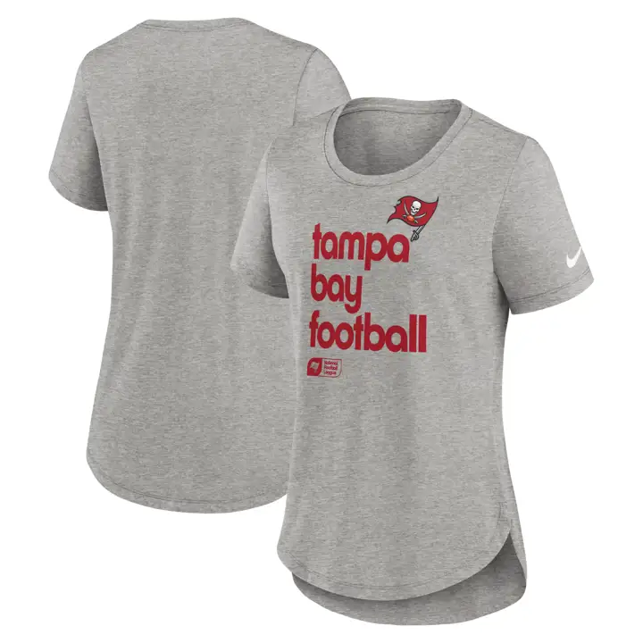 T-shirt Nike Triblend NFL Tampa Bay Buccaneers pour femme à manches courtes 24 DKG