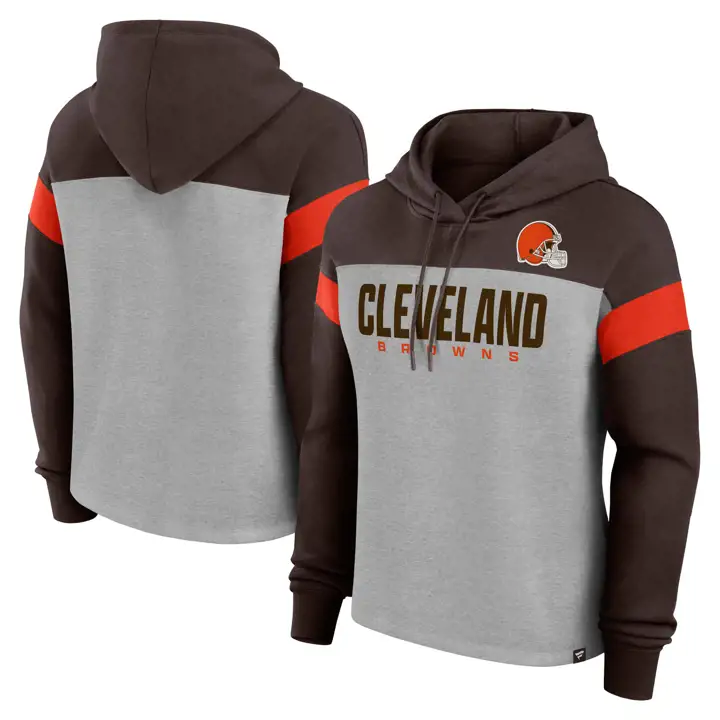 Cleveland Browns NFL Sweat à Capuche Femme Bold Play Call 24 BRN