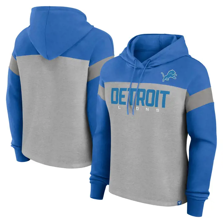 Detroit Lions NFL Sweat à capuche femme Bold Play Call 24 BLEU