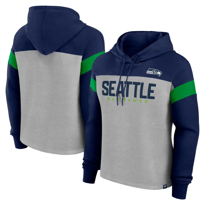 Sweat à capuche Seattle Seahawks NFL Bold Play Call pour femme 24 BLEU MARINE