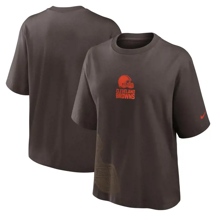 T-shirt ample Nike Essential NFL Cleveland Browns pour femme 24 BRN