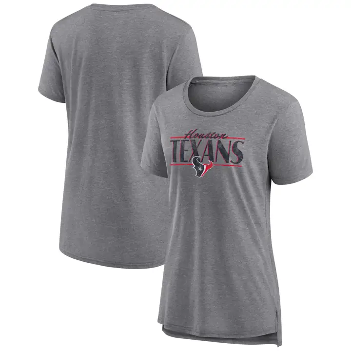 T-shirt femme Triblend manches courtes Houston Texans NFL 24 GRIS H