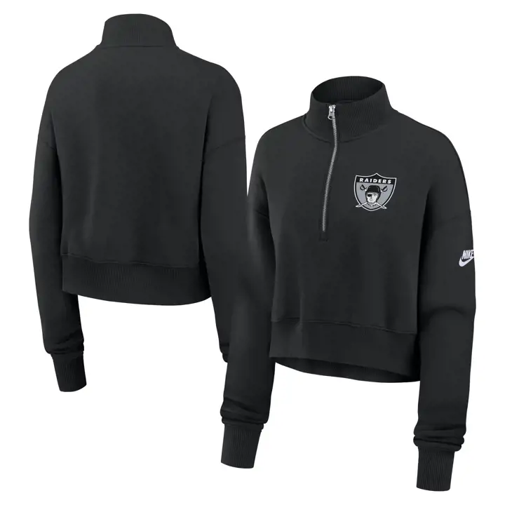 Las Vegas Raiders NFL Femme Rewind Quart de Zip 24 BLK