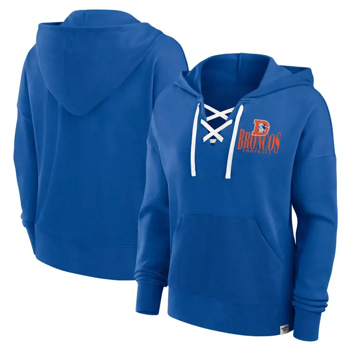 Sweat à capuche NFL Denver Broncos Blitz pour femme 24 BLEU MARINE