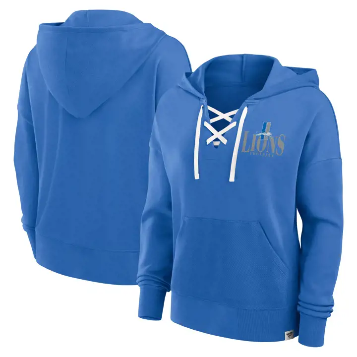 Detroit Lions NFL Sweat à Capuche Femme Blitz 24 BLEU