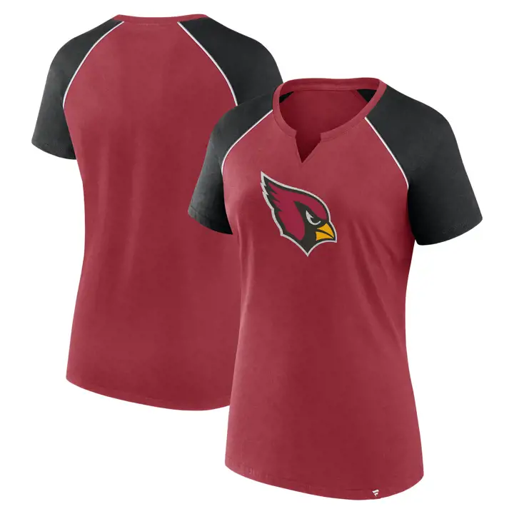 T-shirt scintillant à manches courtes avec logo principal pour femme NFL Arizona Cardinals