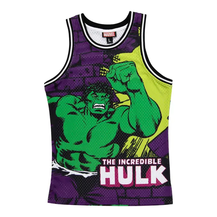 Maillot en filet imprimé grand format pour jeune Marvel Hulk